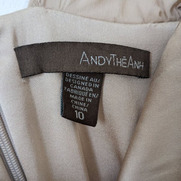 Vintage Cream Dress Sheer Sleeves Midi length Size 10 - Picture 3 of 6